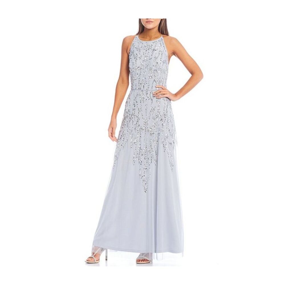 NWT JUMP APPAREL Womens Gown Dress Light Blue Sleeveless Lined Juniors 3\4
